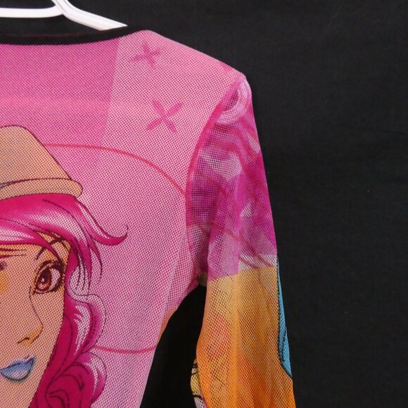 Girls Colorful Lined Vibrant Graphic Shirt | m - l | Pristine Condition - Picture 13 of 16